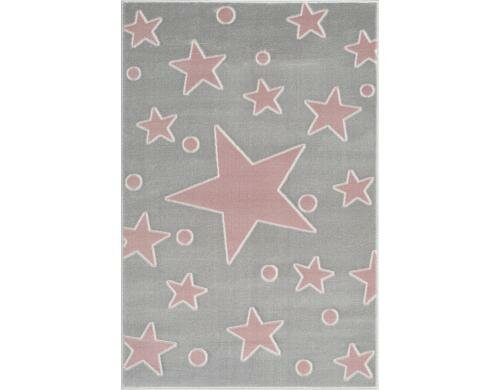 Livone Teppich Estrella 120x180 cm silbergrau/rosa