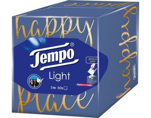 Tempo Light Box 60 Tücher Würfel 3-lagig