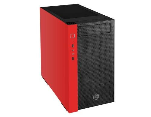 SilverStone Tower SST-RL08BR-RGB schw./rot Stahl, Hartglas, 1x 5.25, 3x 3.5, 2x 2.5
