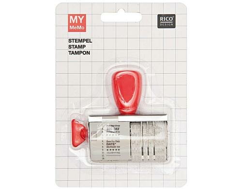 Rico Design Datumsstempel Notes Verschiedene Texte mit Datum