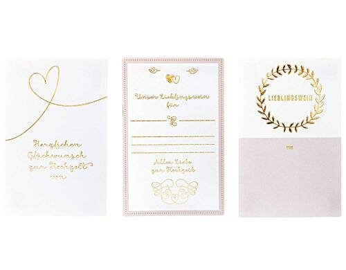 Rico Design Flaschenetiketten Hochzeit 3 Etiketten