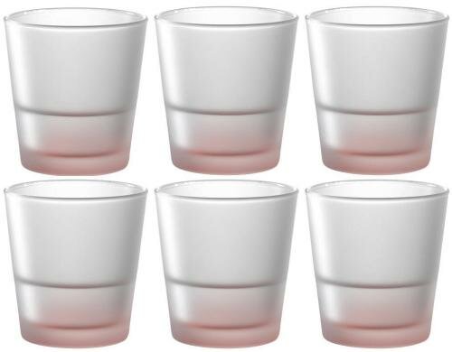 Leonardo Glas Colorata 280ml 6tlg Koralle 6 Stück, H: 9cm, D: 9cm satiniert