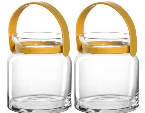 Leonardo Windlicht Colorata 2tlg 13cm Gelb 2 Stück, H13cm, D: 12cm