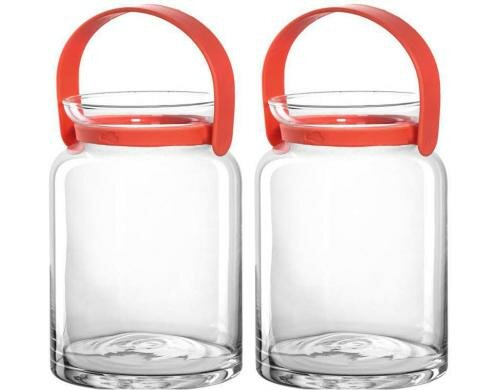 Leonardo Windlicht Colorata 2tlg 17cm Koral 2 Stück, H17cm, D: 12cm