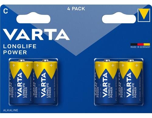 VARTA Longlife Power C, 1.5V, 4Stk vergl. Typ C, LR14, AM2, E93, Baby, 14A