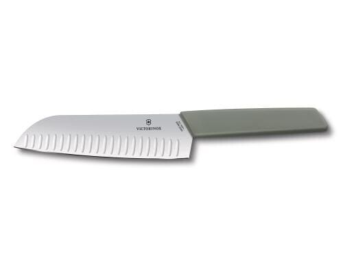Victorinox Santokumesser Kullenschliff 17 cm, olive-grün
