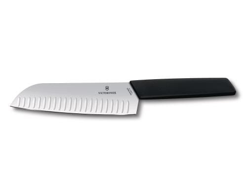 Victorinox Santokumesser Kullenschliff 17 cm, schwarz