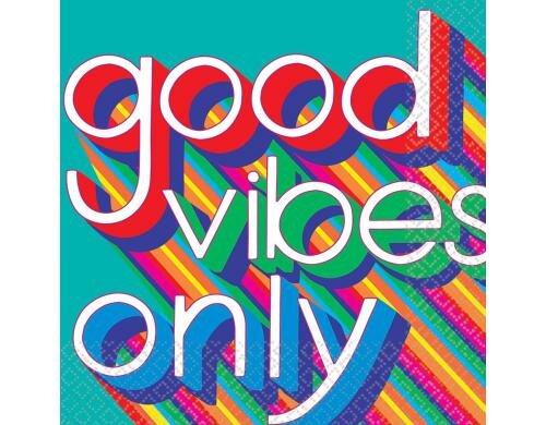 Amscan Servietten Good Vibes 16 Stück 33x33 cm, 16 Stück