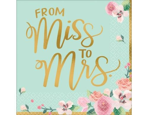 Amscan Servietten Mint To Be 16 Stück 33x33 cm, 16 Stück