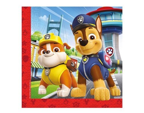Amscan Servietten Paw Patrol 16 Stück 33x33 cm, 16 Stück