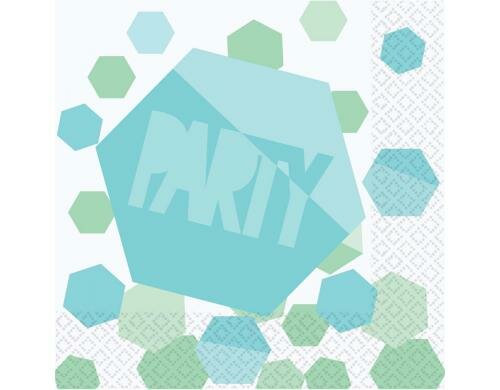 Amscan Servietten Shimmering 16 Stück 33x33 cm, 16 Stück