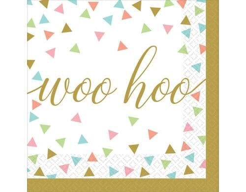 Amscan Servietten Confetti Fun 36 Stück 25x25 cm, 16 Stück