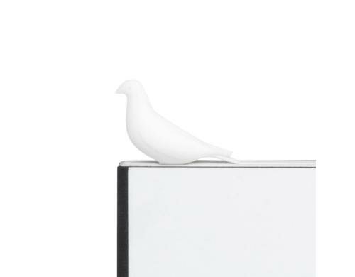 Studio Macura PERO Buchzeichen Vogel Weiss, 9.8 x 2.5 x 9.8 cm