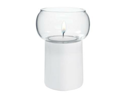 Studio Macura BELA Teelichthalter aus Glas 10 x 7 cm mit Reservefach