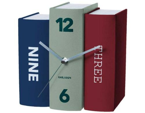 KARLSSON Wanduhr Book, Papier, Farbig 20 x 20 x 15 cm, Exkl. 1 AA Batterien