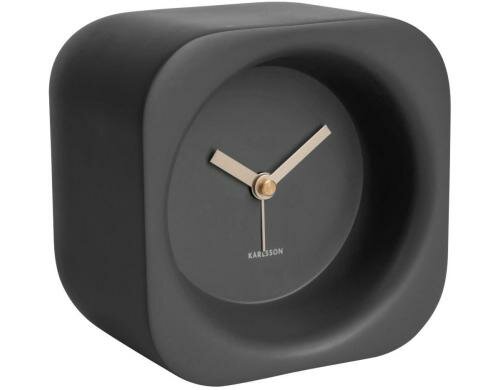 KARLSSON Wecker Chuncky, Schwarz, Polyresin 12 x 12 x 9.5 cm, Exkl. 1 AA Batterien