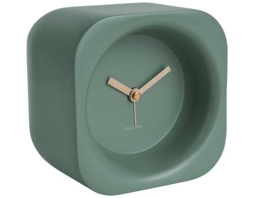 KARLSSON Wecker Chuncky, Grün, Polyresin 12 x 12 x 9.5 cm, Exkl. 1 AA Batterien