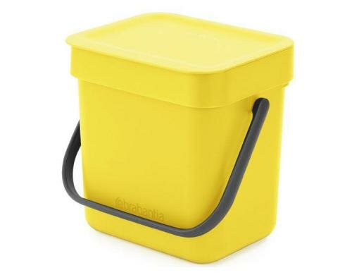 Brabantia Sort & Go Abfallbehälter Inhalt 3 Liter, gelb
