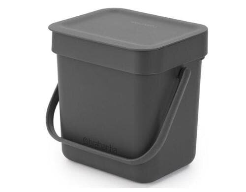 Brabantia Sort & Go Abfallbehälter Inhalt 3 Liter, grau