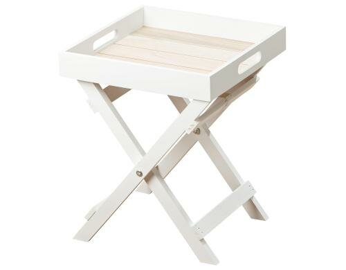 Tablett , 2 tlg., Deko, B 30 cm, MDF, Weiss