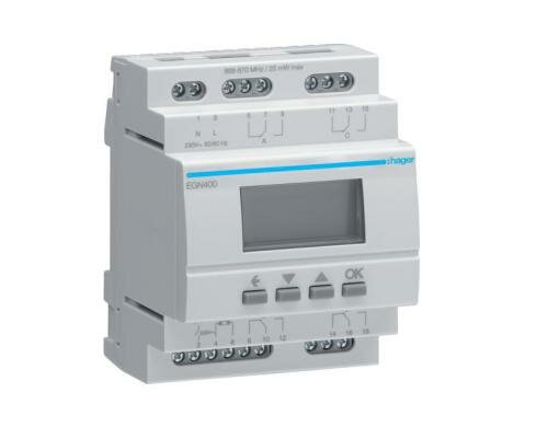 Hager Digital Multifunktions-Schaltuhr 4 Kanal, 16A, 230V, bluetooth