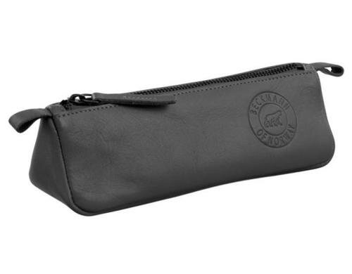 Beckmann Schlamperetui Leder Triangular Grösse: 22x6.5cm, Schwarz