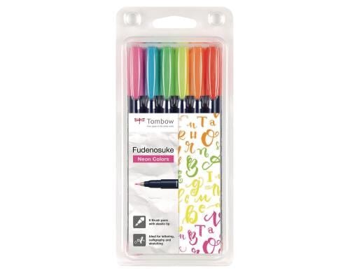Tombow Kalligraphie-Stift 6er Set NEON