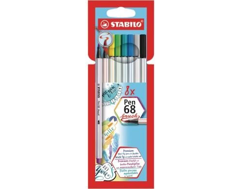 Stabilo Pen68 Brush 8er Set