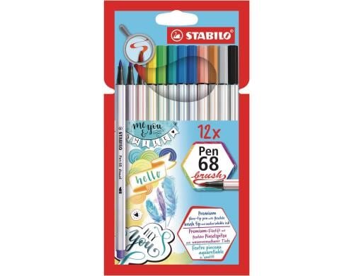 Stabilo Pen68 Brush 12er Set