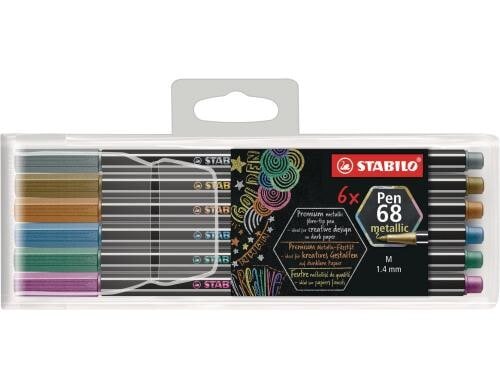 Stabilo Pen68 Metallic 6er Set Plastiketui