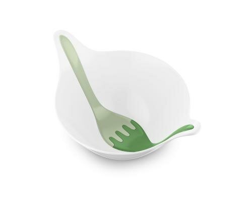 Koziol Salatschale LEAF 4l Grün weiss mit Grün