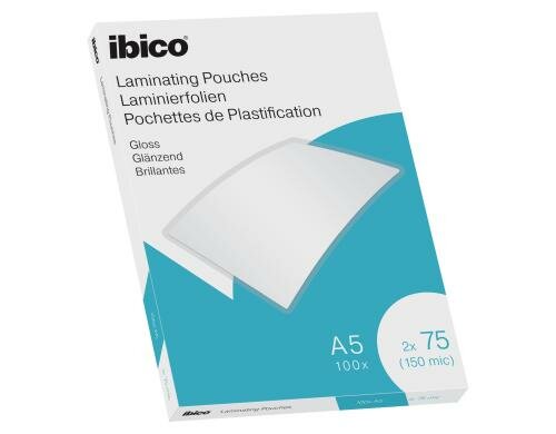 Ibico Laminierfolie A5 75 mic, 100 Stück, glänzend