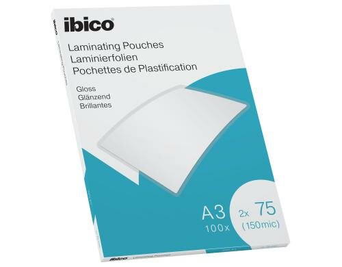 Ibico Laminierfolie A3 75 mic, 100 Stück, glänzend