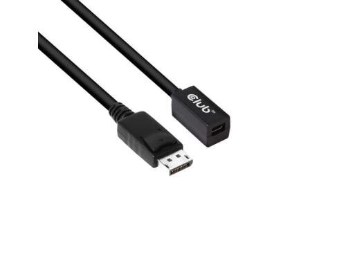 Club 3D, mDP auf DP 1.4 HBR3 8K60Hz Verlängerungskabel, 1.0 Meter bidir., m/f