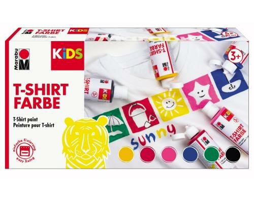 Marabu Kids Textilfarbe T-Shirt 6 x 80 ml, waschbeständig nach Fixierung