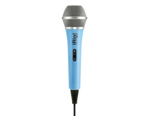 IK Multimedia iRig Voice blau, Hand-Mikrofon für iOS & Android