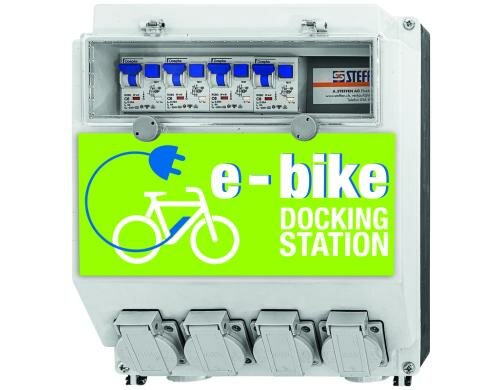 STEFFEN E-Bike Stromverteiler 4x T13 ON/OFF Funk, 6A, 30mA, 10kA