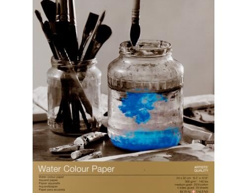 Rembrandt Aquarellpapier 24 x 32 cm 300g/m2, 20 Stk., 25% Baumwolle