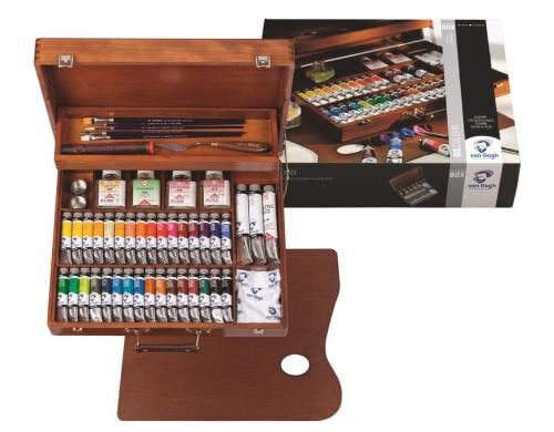 Van Gogh Ölfarbe Malkasten Superior 34 Tuben, 4 Gläser, 5 Pinsel etc.