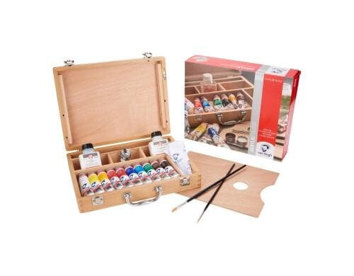 Van Gogh Acrylfarbe Basis Malkasten 10 Tuben à 40ml, 2 Gläser, 2 Pinsel
