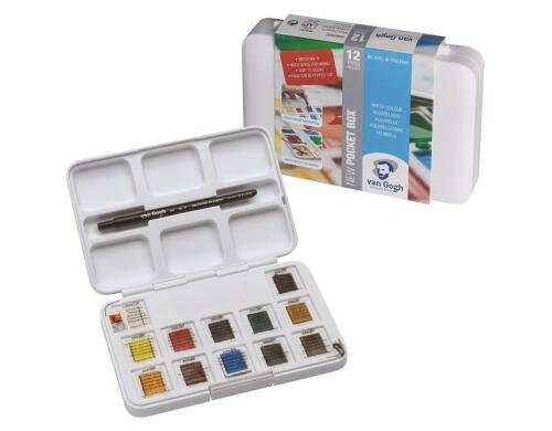 Van Gogh Aquarellfarbe Pocket Box 12 Näpfchen