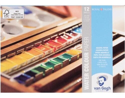 Van Gogh Aquarellpapier 10.5 x 15 cm 300g/m2, 12 Stk., 100% Zellulose