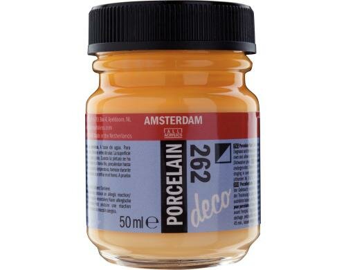 Amsterdam Porzellanfarbe 50 ml GOLDGELB DECKEND, Deckfähigkeit: Halbdeck.
