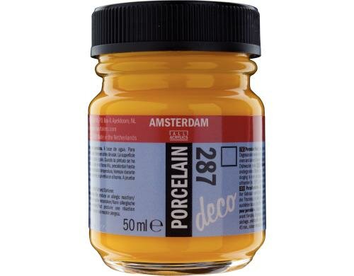 Amsterdam Porzellanfarbe 50 ml LEUCHT.GELB, Deckfähigkeit: Transparent