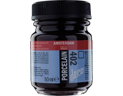 Amsterdam Porzellanfarbe 50 ml DUNKELBRAUN, Deckfähigkeit: Transparent