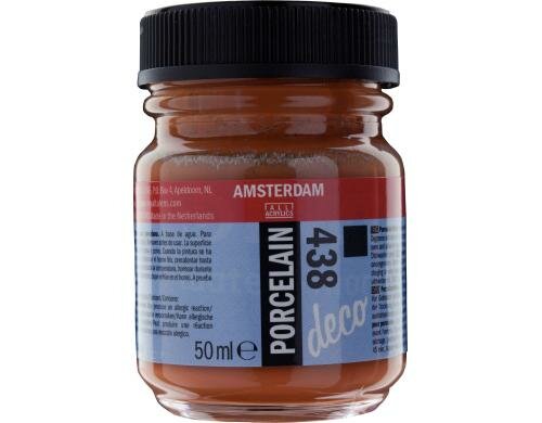 Amsterdam Porzellanfarbe 50 ml SIENA DECK, Deckfähigkeit: Deckend