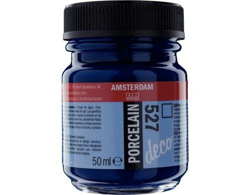 Amsterdam Porzellanfarbe 50 ml HIMMELBLAU, Deckfähigkeit: Transparent