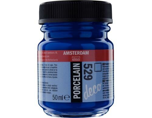 Amsterdam Porzellanfarbe 50 ml MEDIT.BLAU, Deckfähigkeit: Transparent