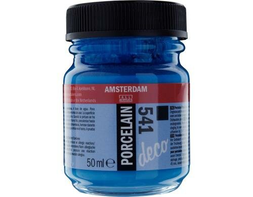 Amsterdam Porzellanfarbe 50 ml HIMMELBLAU DECK,  Deckfähigkeit: Deckend