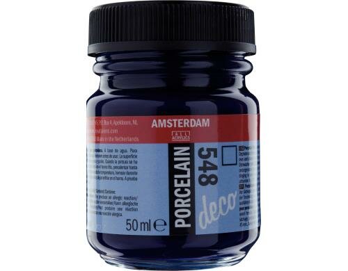 Amsterdam Porzellanfarbe 50 ml BLAUVIOLETT, Deckfähigkeit: Transparent